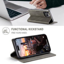 Charger l'image dans la galerie, Casekis Retro RFID Wallet Phone Case Coffee