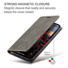 Charger l'image dans la galerie, Casekis Retro RFID Wallet Phone Case Coffee