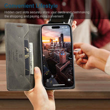 Charger l'image dans la galerie, Casekis Retro RFID Wallet Phone Case Coffee