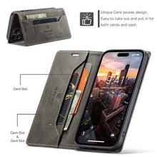 Charger l'image dans la galerie, Casekis Retro RFID Wallet Phone Case Coffee
