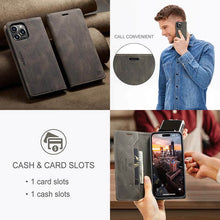 Charger l'image dans la galerie, Casekis Retro RFID Wallet Phone Case Coffee