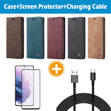 Charger l'image dans la galerie, Casekis Retro Wallet Case For Galaxy S21 Ultra 5G