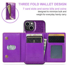Load image into Gallery viewer, Casekis Glitter Cardholer Magnetic Phone Case for iPhone 14