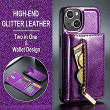 Load image into Gallery viewer, Casekis Glitter Cardholer Magnetic Phone Case for iPhone 14