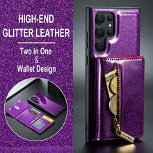 Load image into Gallery viewer, Casekis Glitter Cardholer Magnetic Phone Case for Galaxy S23 Ultra 5G