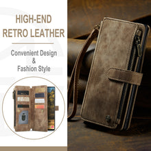 Charger l'image dans la galerie, Casekis Leather Zipper Phone Case Brown