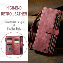 Charger l'image dans la galerie, Casekis Leather Zipper Phone Case Red
