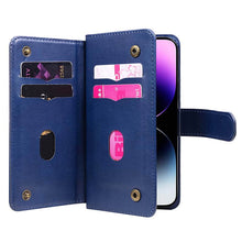 Charger l'image dans la galerie, Casekis Large Capacity Cardholder Phone Case Dark Blue