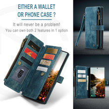 Charger l'image dans la galerie, Casekis Leather Zipper Phone Case Blue