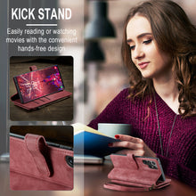 Charger l'image dans la galerie, Casekis Leather Zipper Phone Case Red