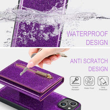 Load image into Gallery viewer, Casekis Glitter Cardholer Magnetic Phone Case for iPhone 14