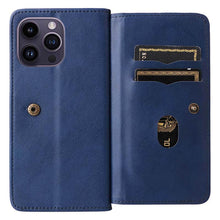 Charger l'image dans la galerie, Casekis Large Capacity Cardholder Phone Case Dark Blue