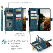 Charger l'image dans la galerie, Casekis Leather Zipper Phone Case Blue