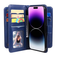 Charger l'image dans la galerie, Casekis Large Capacity Cardholder Phone Case Dark Blue
