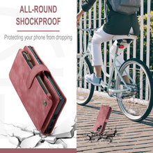 Charger l'image dans la galerie, Casekis Leather Zipper Phone Case Red