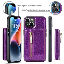 Load image into Gallery viewer, Casekis Glitter Cardholer Magnetic Phone Case for iPhone 14