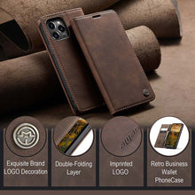 Load image into Gallery viewer, Casekis Retro Wallet Case For iPhone 14 Pro Max