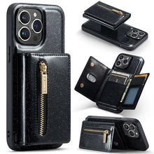 Load image into Gallery viewer, Casekis Glitter Cardholer Magnetic Phone Case for iPhone 14 Pro