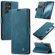 Charger l'image dans la galerie, Casekis Retro Wallet Case For Galaxy S22 Ultra 5G