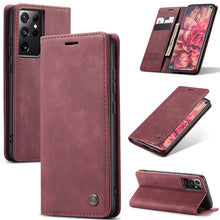 Charger l'image dans la galerie, Casekis Retro Wallet Case For Galaxy S21 Ultra 5G