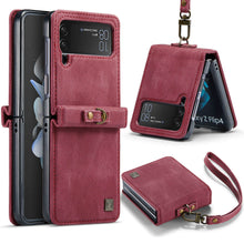Charger l'image dans la galerie, CASEKIS Retro Phone Case with Wrist Strap For Galaxy Z Flip 4 5G
