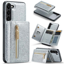 Load image into Gallery viewer, Casekis Glitter Cardholer Magnetic Phone Case for Galaxy S23 5G