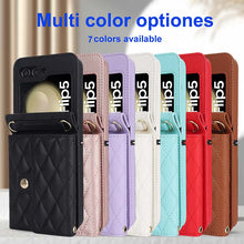 Cargar imagen en el visor de la galería, Casekis Crossbody Cardholder Phone Case For Galaxy Z Flip 5 White
