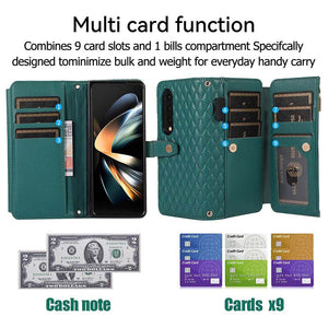 Casekis Crossbody Cardholder Phone Case For Galaxy Z Fold 5 Green