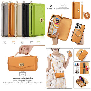 Casekis Multifunction Tote Crossbody Solid Color Phone Bag Orange