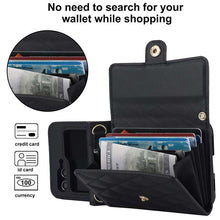 Load image into Gallery viewer, Casekis Crossbody Cardholder Phone Case For Galaxy Z Flip 5 Black
