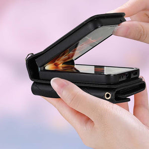 Casekis Crossbody Cardholder Phone Case For Galaxy Z Flip 5 Black