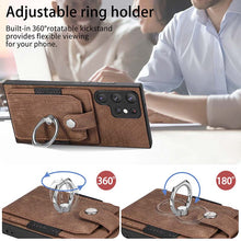 Muat gambar ke penampil Galeri, Casekis Ring Cardholder Portable Phone Case Brown
