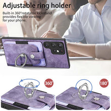 Load image into Gallery viewer, Casekis Ring Cardholder Portable Phone Case Purple
