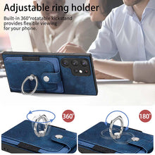 Muat gambar ke penampil Galeri, Casekis Ring Cardholder Portable Phone Case Blue
