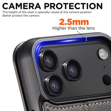 Load image into Gallery viewer, Casekis Leather Wallet MagSafe Phone Case Black
