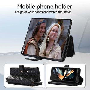 Casekis Crossbody Cardholder Phone Case For Galaxy Z Fold 4 Black