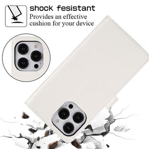 Casekis Fashion 10-card Leather Crossbody Phone Case White