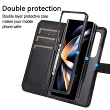 Load image into Gallery viewer, Casekis Crossbody Cardholder Phone Case For Galaxy Z Fold 4 Black
