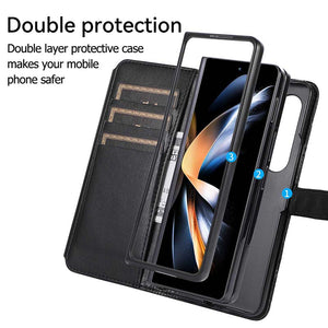 Casekis Crossbody Cardholder Phone Case For Galaxy Z Fold 4 Black