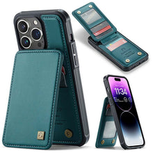 Load image into Gallery viewer, Casekis Flip Card Holder Phone Case Dark Teal
