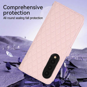 Casekis Crossbody Cardholder Phone Case For Galaxy Z Fold 4 Pink