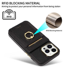 Load image into Gallery viewer, Casekis Ring Stand RFID Card Holder Phone Case Black
