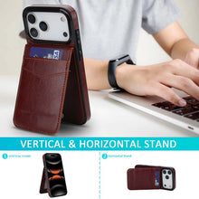 Load image into Gallery viewer, Casekis Bracket Card Slot Phone Case Brown
