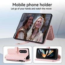Load image into Gallery viewer, Casekis Crossbody Cardholder Phone Case For Galaxy Z Fold 5 Pink
