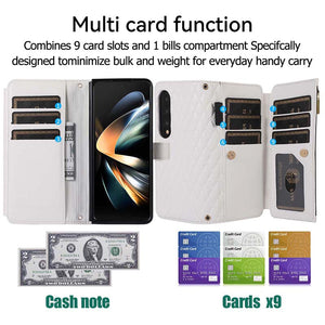 Casekis Crossbody Cardholder Phone Case For Galaxy Z Fold 4 White