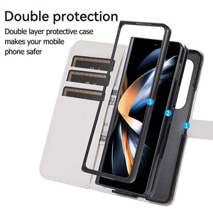 Casekis Crossbody Cardholder Phone Case For Galaxy Z Fold 5 White