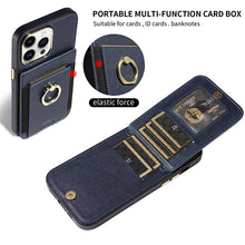 Muat gambar ke penampil Galeri, Casekis Ring Stand RFID Card Holder Phone Case Blue
