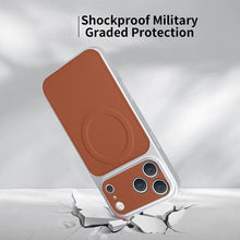 Charger l&#39;image dans la galerie, Casekis Magnetic Shockproof Leather Phone Case Brown
