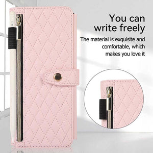 Casekis Crossbody Cardholder Phone Case For Galaxy Z Fold 5 Pink