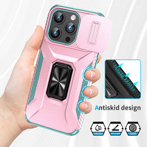 Casekis Ring Stand Shockproof Phone Case Pink